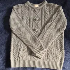 レピピアルマリオ　ケーブルニットセーター　グレー　Sサイズ　140cm