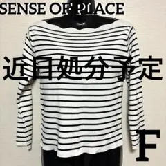 SENSE OF PLACE ボーダーネックニット