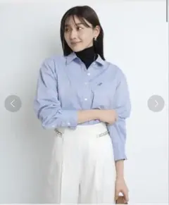 未使用】JUSGLITTY刺繍入りシャツ オックスフォードシャツ 長袖 - メルカリ