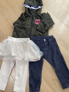カモフラージュジャケットとボトムスセット
