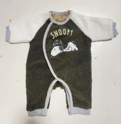 スヌーピー 毛パイル もこもこ あったか ロンパース 50-60cm 赤ちゃん
