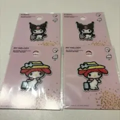 マイメロディ クロミ　キャラクターパイルワッペン アイロン＆ シール