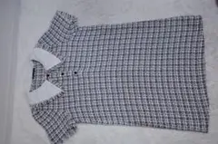 ツイード　ミニワンピース 半袖　夏秋