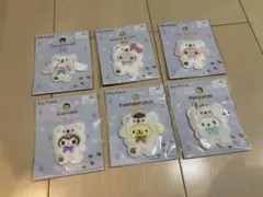 サンリオキャラクターズ パイルワッペン パッチ シール セリア 6種コンプリート