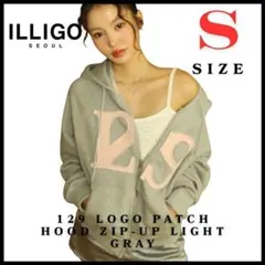 【IVE着用】ILLIGO＊129ロゴジップパーカー＊Sライトグレー＊新品