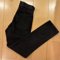 新品未使用　ジョンリンクス　ブラック ストレートデニム　ハイウエストのサムネイル