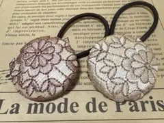 インド刺繍リボンヘアゴムセット