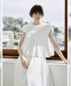 今期美品】試着のみBeaded Smocked Puff Sleeve Top | Mercari
