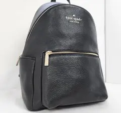 【極美品】ケイトスペード リュック バックパック レザー ブラック ゴールド金具