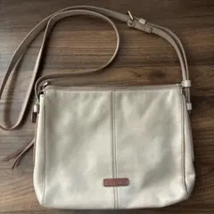 FOSSIL フォッシル レザー ショルダーバッグ ベージュのサムネイル