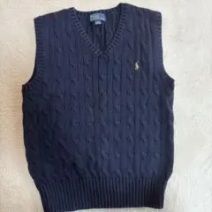 【美品】ポロ・ラルフ・ローレン ネイビー Vネックベスト