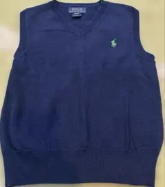 POLO RALPH LAUREN｜ネイビーVネックベスト 4T 110