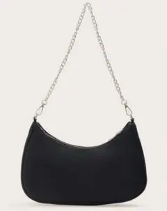 SHEIN チェーンハンドバッグ　黒 ナイロン