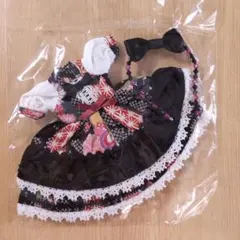 ディーラー製 アウトフィット 和柄ワンピース 黒 1/6ドール服
