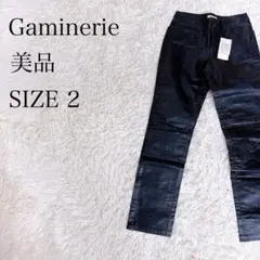 ギャミヌリィ 本革レザーパンツ ブラック サイズ2 新品未使用タグ付き 秋冬