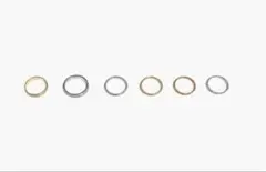 指輪6点セット ピンクゴールド シルバー ブランド詳細とサイズ変更裏技は説明文に