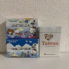 レア　台湾　Hello Kitty EVA AIR 限定　トランプゲーム3個