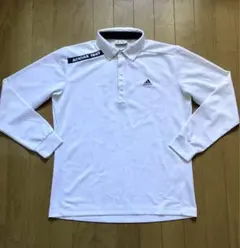 adidas アディダスゴルフ網目板模様長袖シャツ M