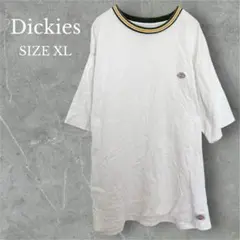 ディッキーズ　Tシャツ　トップス　半袖　クルーネック　コットン100%　ホワイト