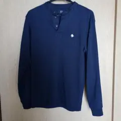 ネイビー 長袖ポロシャツ