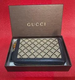 GUCCI グッチ ディアマンテ バンブータッセル ラウンドジップ 二つ折り財布