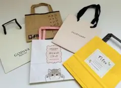 ミニ紙袋4枚セット! 猫デザイン・GODIVA・JILLSTUART•メリー