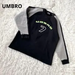 アンブロ UMBRO ジュニア スウェット トレーナー【160】ブラック×グレーのサムネイル