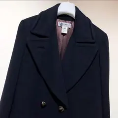 VINTAGE LANVIN ロングコート ブラック メタルボタン カシゴラのサムネイル