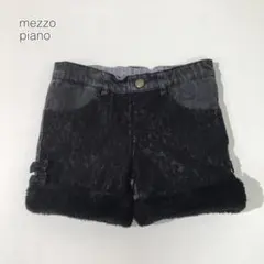 メゾピアノ ハーフパンツ ショートパンツ レース リボン 裏起毛【110】Y2K