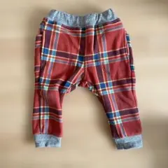 ブリーズ　BLEEZE 90cm 赤と紺のチェックパンツ