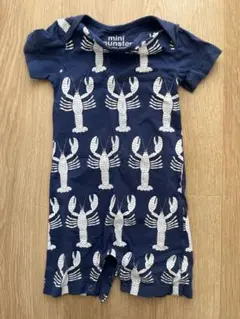 mini munster ロブスター柄ロンパース