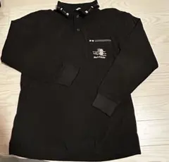 Black & White ポロシャツ 黒 長袖　Lサイズ　メンズ