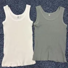 UNIQLO リブタンクトップ 2枚セットのサムネイル