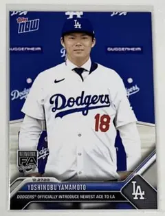 【限定発売完売品】Topps now 山本由伸 ドジャース 入団会見