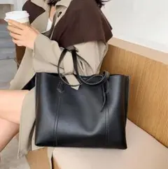 トートバッグ バッグ 黒 ハンドバッグ ショルダーバッグ ブラック 通勤 肩掛け