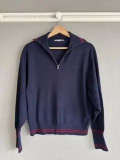 UNIQLO JW ANDERSON レディース　ハーフジップ 長袖ネイビー Lのサムネイル