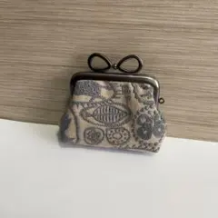 ミナペルホネン　がま口ポーチ　ハンドメイド　小銭入れ　jungle relief