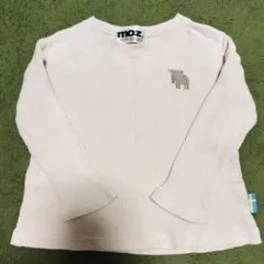 moz モズ　ベビー　長袖　Tシャツ ピンクベージュ　90cm