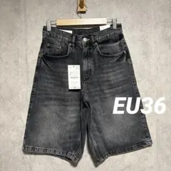 ZARA ザラ バギーフィットデニムバミューダパンツ EU36のサムネイル