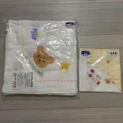 ミキハウス バスタオル 90x90cm ガーゼ 2枚セット