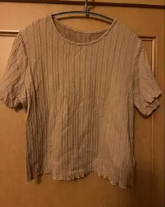 Dazy ベージュ ストライプ 半袖 M