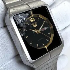 稼働 SEIKO 5 自動巻き スクエア デイデイト 純正ブレス ヴィンテージのサムネイル