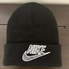 Nike Supreme コラボ ニット帽 黒