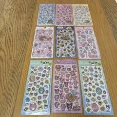 ボンボンドロップシール　キャラクターシール 9枚セット