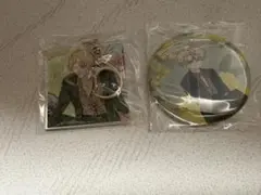 北片來人 アクリルキーホルダー 缶バッジ 2点セット