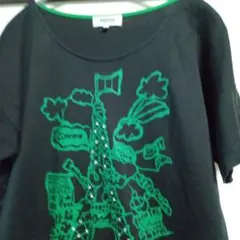 ソニアリキエル♡エッフェル塔 ？グラフィック 半袖Tシャツ♡ 黒♡記載サイズ40のサムネイル