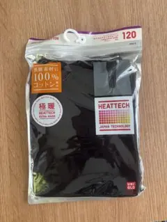 【新品未使用】UNIQLO ヒートテックコットンタイツ　ブラック 120cm