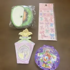 ディズニーメモ帳、リボンシール、果物メモ帳セット