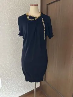 ジュンヤワタナベ　変形　チェーン付きニットワンピース　JUNYAWATANABE