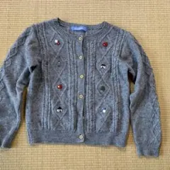 ファミリア120 女児　カーディガン　グレー